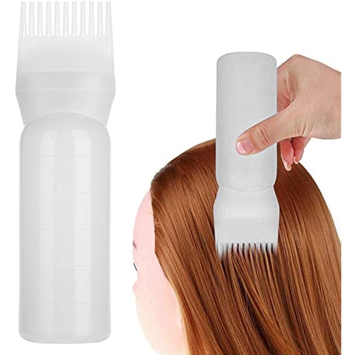 Sonew Root Comb Applicator Bottle for Hair Dye (3 Colors: White, Pink, Purple) - 160ml Capacity - Hair Coloring & Dyeing - Plastic Material - Reusable - Unique Design with Attached Comb - Image 1
